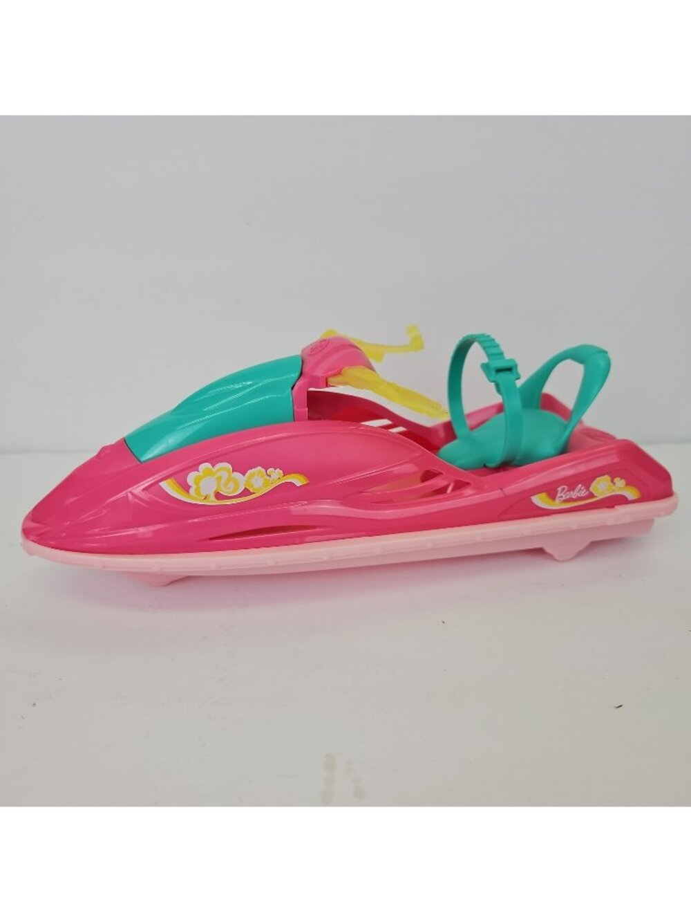 Barbie Doll Jet Ski Wave Runner Camping Fun Water Craft Boat Pink Mattel 2014